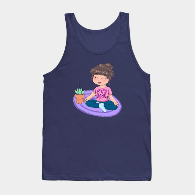 Stay home and meditate Tank Top by CintiaSand